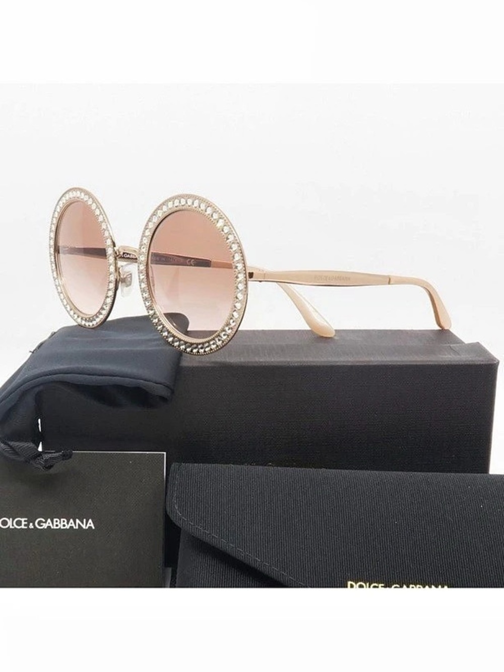 Dolce & Gabbana DG2170-B Mambo Capri Round Sunglasses Pink